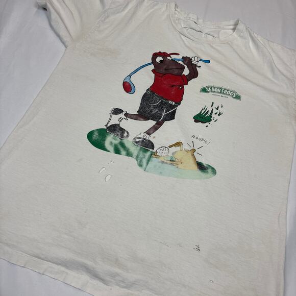 Senor Frogs T Shirt XL Cancun Mexico Golf Single Stitch Carlos N' Charlies - Picture 9 of 12